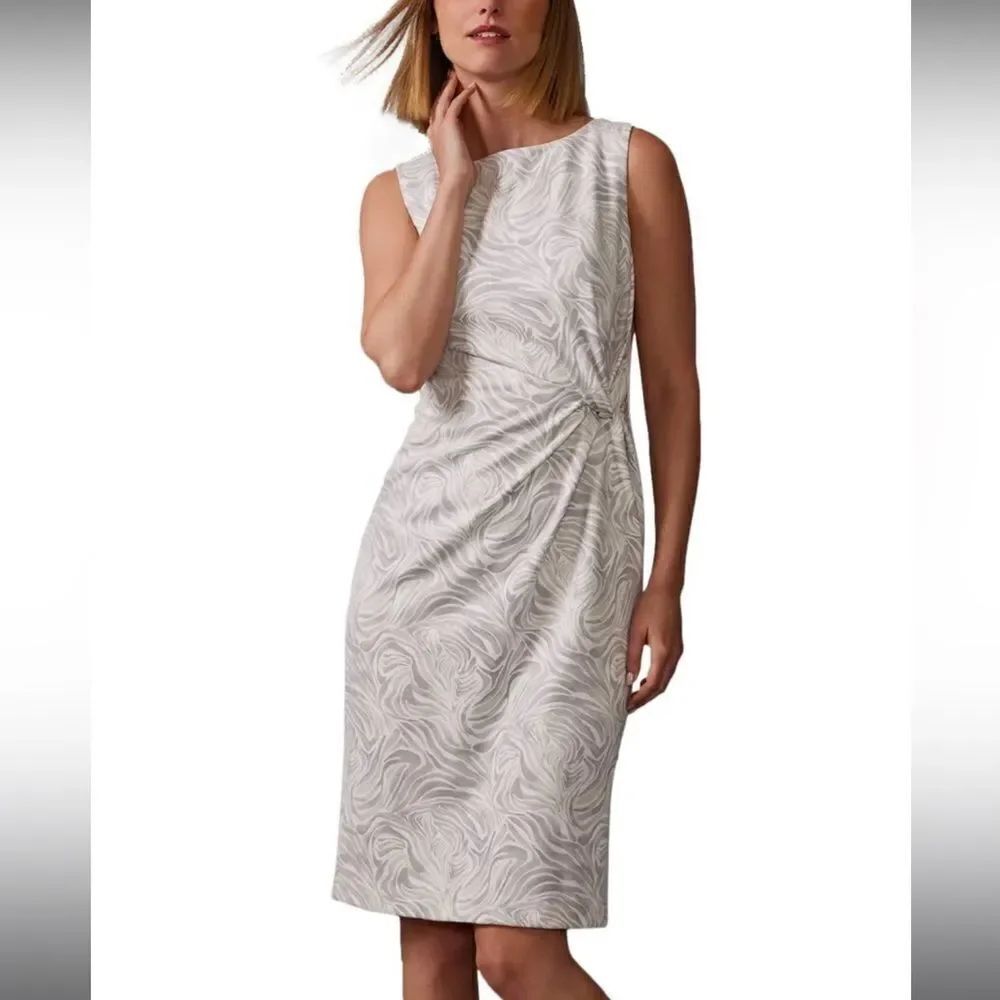 J.Mclaughlin Lynda Sleeveless Boat Neck Twist Front Dress Size XL